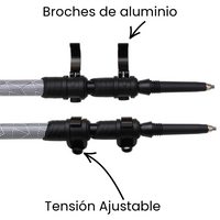 Thumbnail for Bastones de Senderismo Telescópico Ajustable 100-135cm - 1 Par