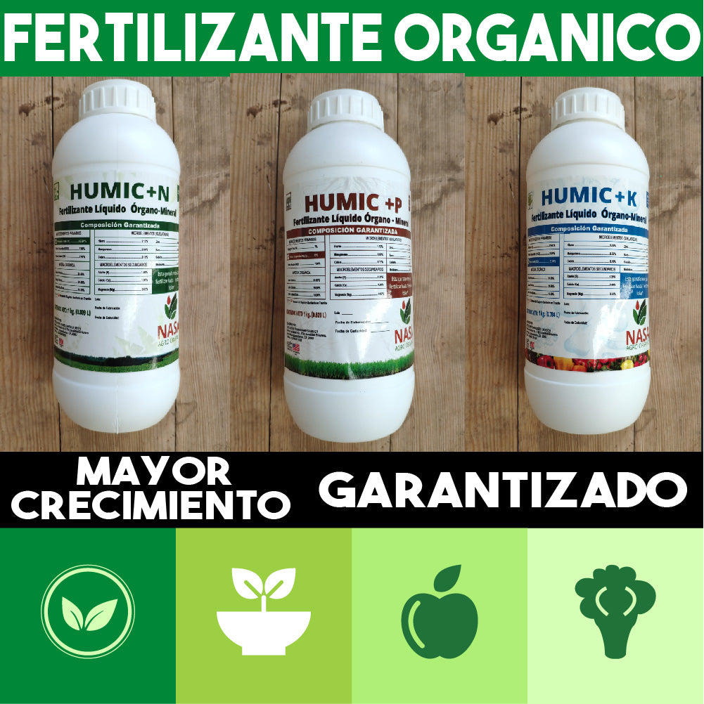 Fertilizante Líquido Orgánico con 14 Elementos Nutritivos 3-Pack